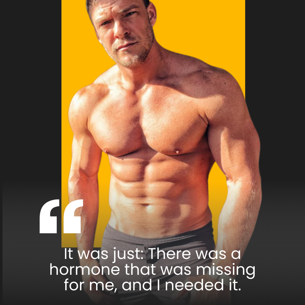 Alan Ritchson, star of 'Jack Reacher,' admits to Testosterone Replacement Therapy (TRT): 'It was just: There was a hormone that was missing for me, and I needed it.' This image targets those looking for effective hormone optimization solutions.